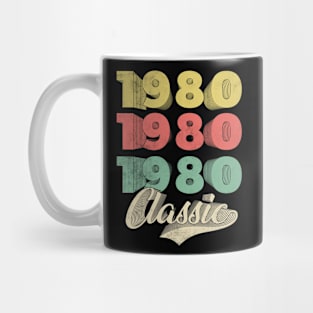 Vintage Retro 1980 40 Years Old 40th Birthday Gift Mug